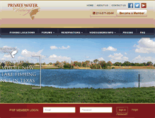 Tablet Screenshot of privatewaterfishing.com